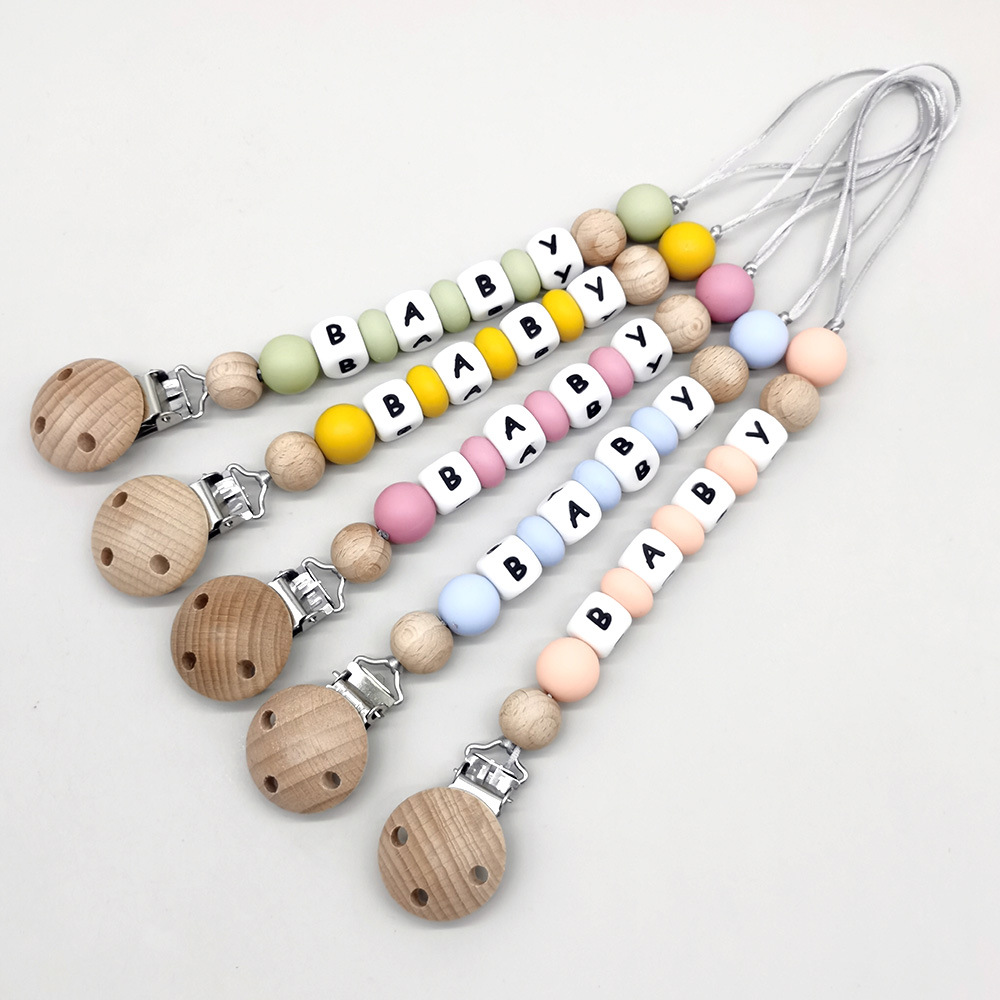 Baby Pacifier Clip - Clips para chupete con nombre personalizado,