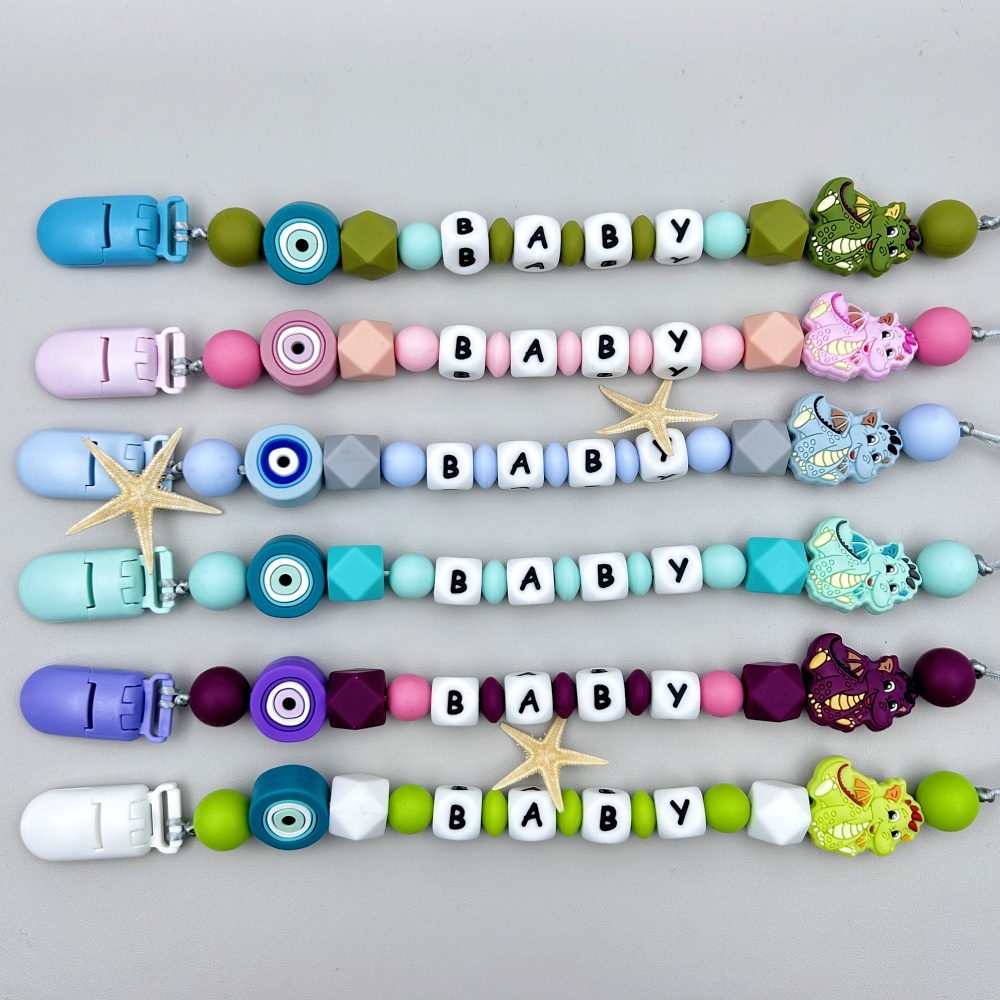 Personalizado inglés ruso sili - Baby Pacifier Clip reseña y precio