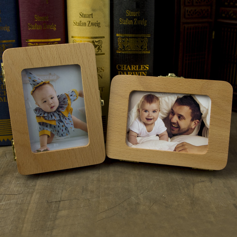 Marco de fotos de madera, caja - Baby Products Photos reseña y precio